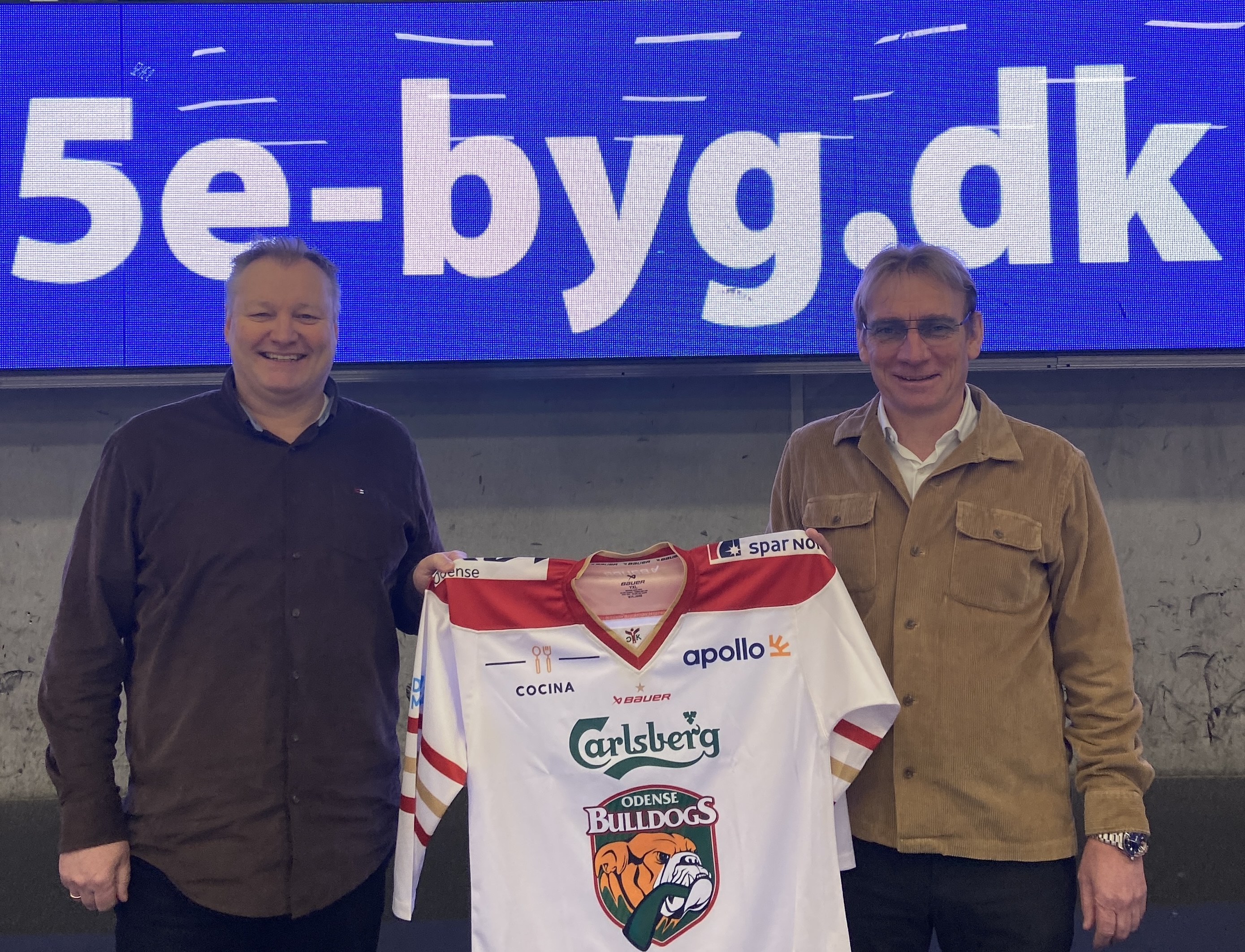 Fra venstre: Ole Nielsen (Odense Bulldogs), Allan Østergaard (5E Byg)