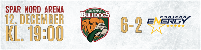Kampresultat 121225 Odense Bulldogs vs Esbjerg Energy