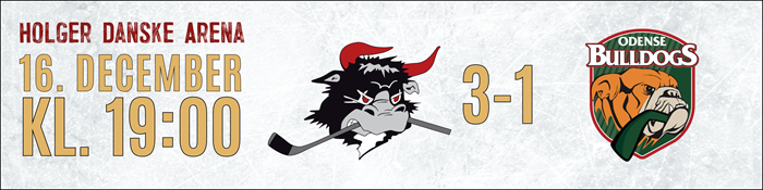 Kampresultat 161225 Rødovre Mighty Bulls vs Odense Bulldogs