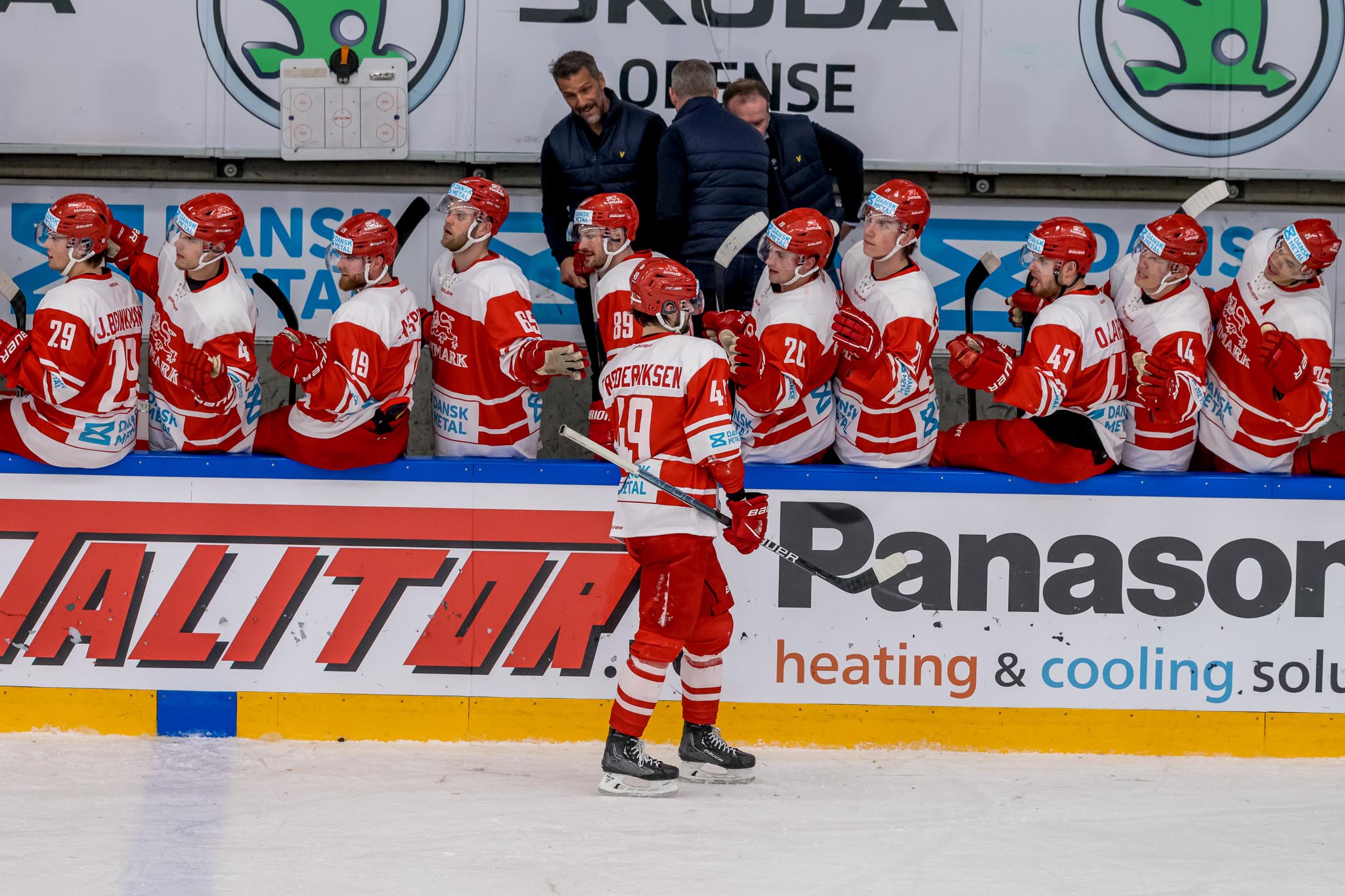 Jonathan Brinkman, Kristian Jensen, Martin Larsen og Nicolai Weichel trækker den rød-hvide trøje over hovedet i den kommende uge. 